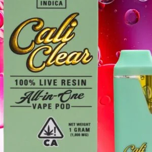 Cali Clear LA Kush Cake 1G Live Resin All-in-One Vape Pod – Indica